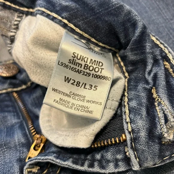 Silver SUKI Classic Blue Women's Jeans 28Wx35L - Picture 5 of 9